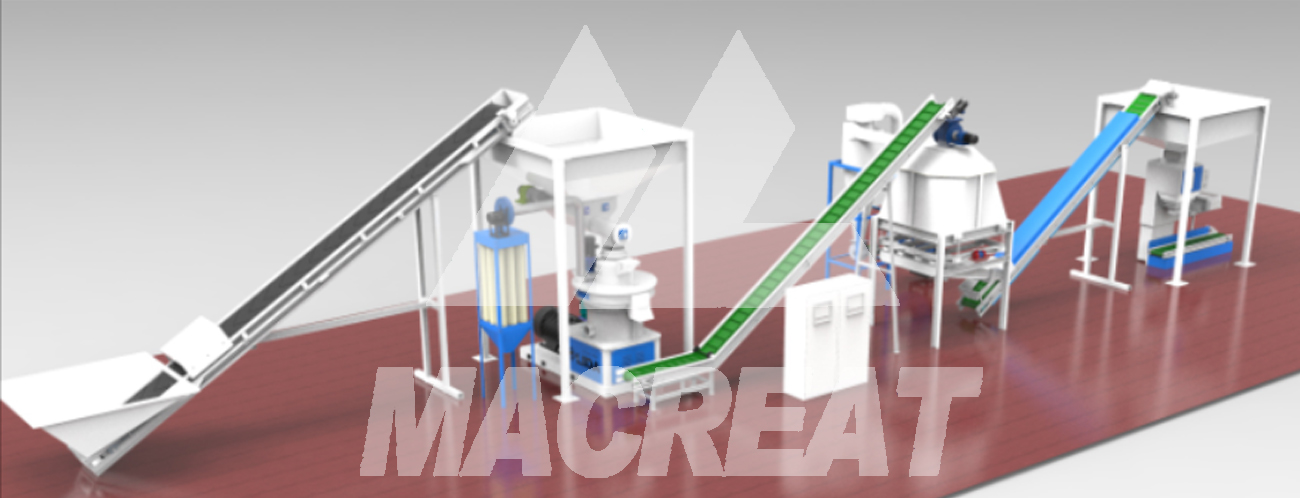 Indonesia 1-1.5 ton sawdust pelletizing production line case