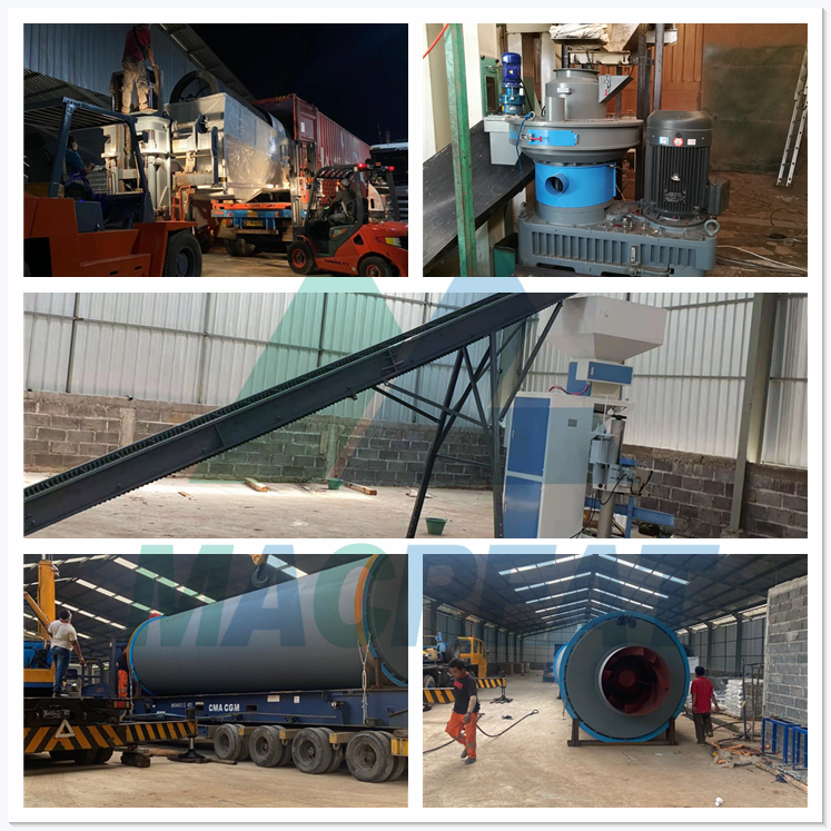 2-3t/h wood pellet making line case